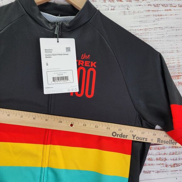 Trek "The Trek 100" Womens S Limitted Edition Cycling Semi-Fit Jersey Italy NWT - Picture 3 of 8